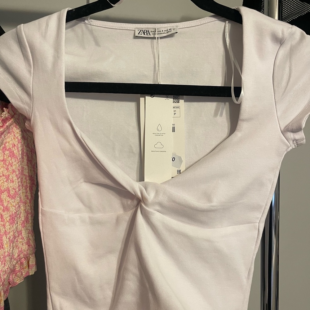 White Zara top